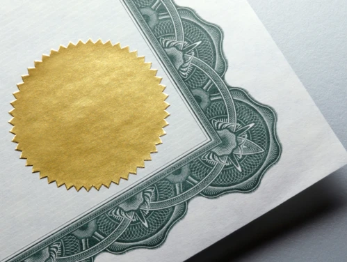 Document with official gold seal