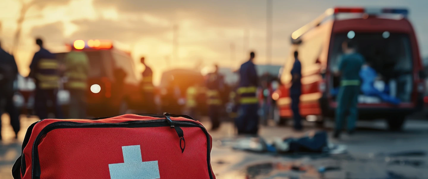 First responders arriving on the scene of an emergency